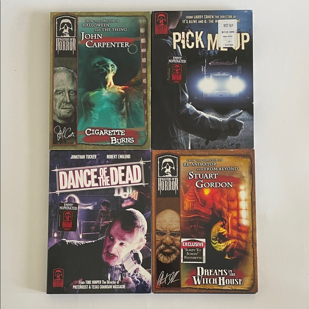 Masters of Horror DVD Lot: Stuart Gordon, John Carpenter, Tobe Hooper, L. Cohen